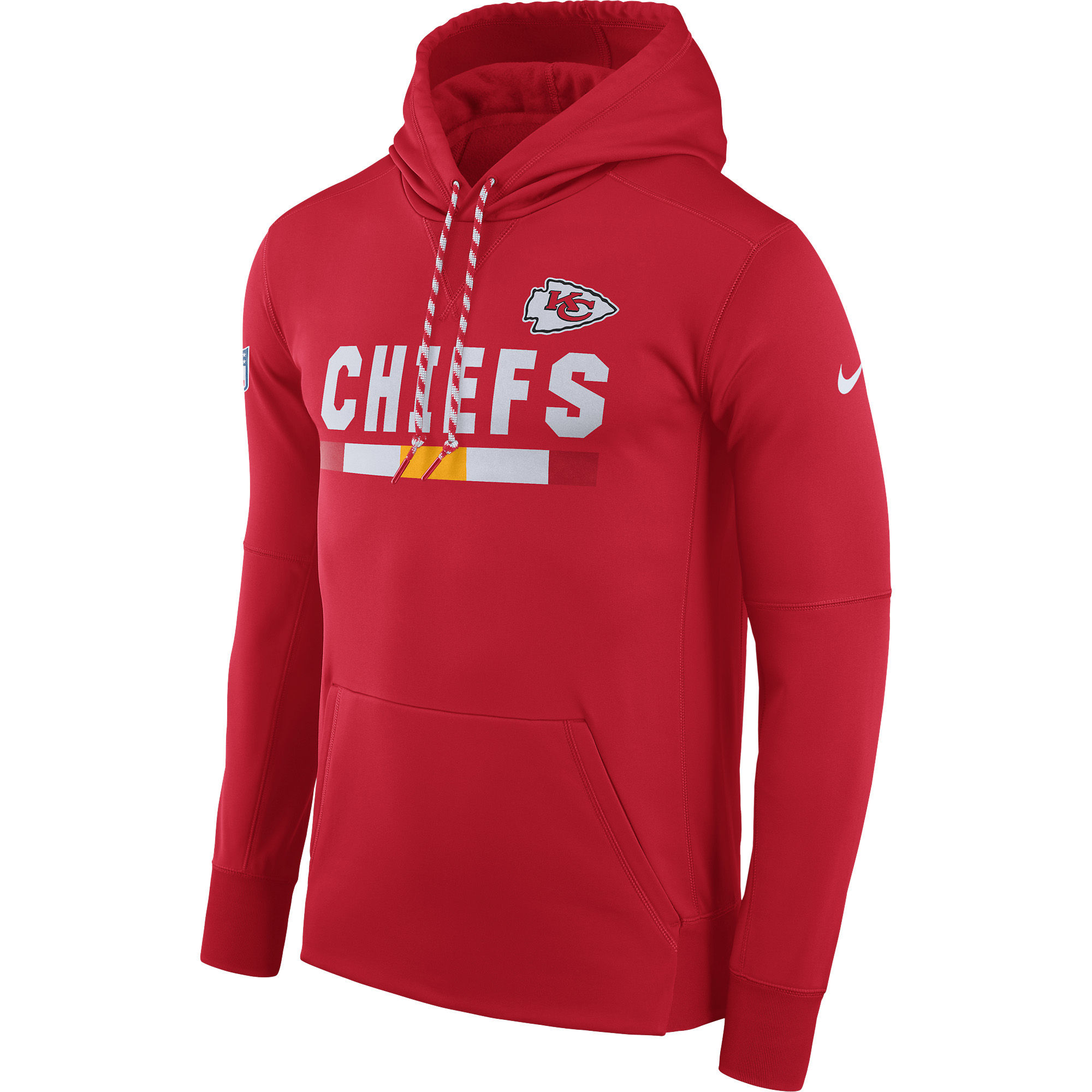 NFL Men Kansas City Chiefs Nike Red Sideline ThermaFit Performance PO Hoodie->houston texans->NFL Jersey